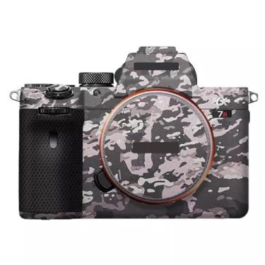 Imagem de JERXTTON Película protetora para câmera antirarranhões Película protetora para Sony A7II A7RII A7SII A7SII A7M2 (Camuflagem de campo)