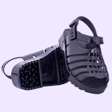 Imagem de Kit 2 Sandalias Papete Infantil Menina Tratorada Moda Leve Macia Confo