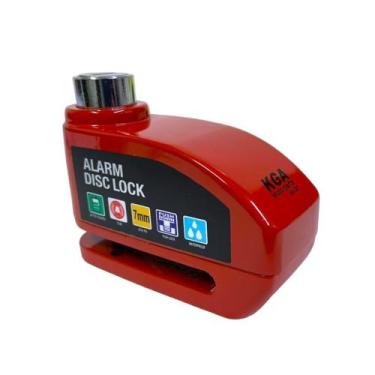 Imagem de Cadeado Kga Moto Parts Trava Disco Com Alarme Tda3409 Vermelho