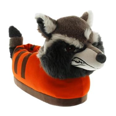 Imagem de Pantufas Rocket Raccoon Marvel (pequenas) - Chinelos oficialmente licenciados para crianças e adultos - Chinelos de personagens de super-heróis para meninos, meninas, homens e mulheres - Chinelos
