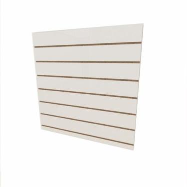 Imagem de Expositor canaletado 18mm Branco Texturizado altura 90 cm comp 90 cm -