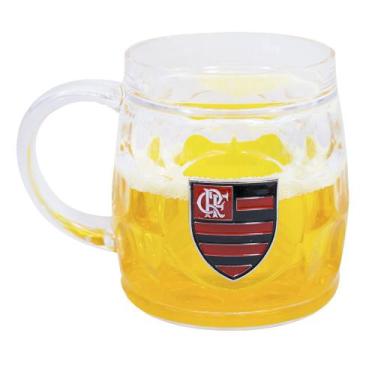 Imagem de Caneca Cerveja Base Grossa 400ml - Flamengo - Mileno