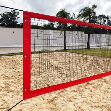 Imagem de Zaka - Rede Beach Tennis Vermelha 8,10m x 0,80m