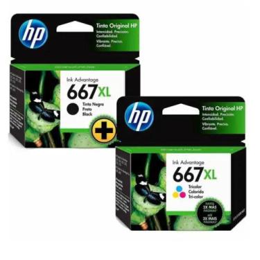 Imagem de Kit 2 Cartucho 667xl Para 2376 2774 2779
