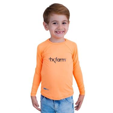 Imagem de CAMISETA TÉRMICA INFANTIL UV50+ M. LONGA - UVMINI001 - LARANJA NEON-Masculino