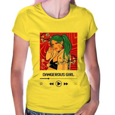 Imagem de Baby Look Dangerous Girl - Foca na Moda, Amarelo, G