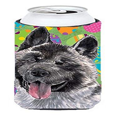 Imagem de Caroline's Treasures SC9488TBC Akita Easter Eggtravaganza Tall Boy Hugger Can Cooler Sleeve Hugger Lavável à Máquina Manga de Bebida Hugger Dobrável Isolador Suporte Isolado para Bebidas