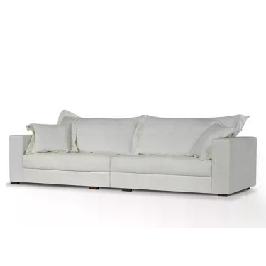Imagem de Sofá Confortável com 3 Lugares King Size Branco