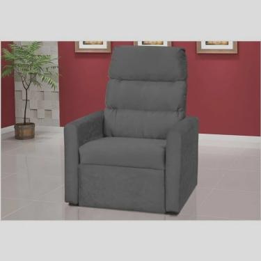 Imagem de Poltrona Reclinável Turin Suede Amassado Cinza Matrix