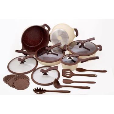 Imagem de PANELAS MONCOC AREZZO EXCLUSIVE INDUÇÃO - ANTIADERENTE E FRITA SEM ÓLEO