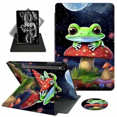 Imagem de ACWDMKH Capa para Samsung Galaxy Tab S9 FE 5G 10,9 polegadas/Galaxy Tab S9 11 polegadas 2023, rotação de 360 graus, suporte de couro PU, capa flip fina com função de despertar/hibernar automaticamente