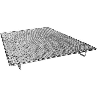 Imagem de Tela Para Escorredor Fritura Inox 30x40x6cm Batata Frita Salgados Past