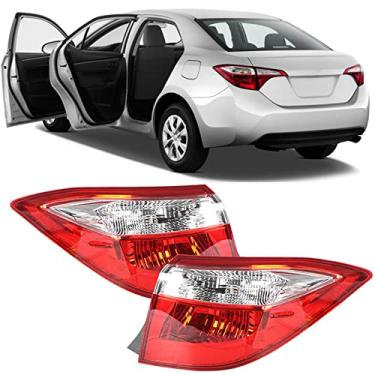 Imagem de Silscvtt Lâmpadas de freio traseiras do lado externo do motorista e do passageiro substituição para Toyota Corolla 2014-2016 Lâmpadas traseiras do lado esquerdo e direito 8155002751 TO2804118