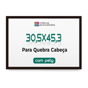 Imagem de Moldura 30,5x45,3 para Quebra Cabeça Puzzle Grow com Proteção Petg (Preto)