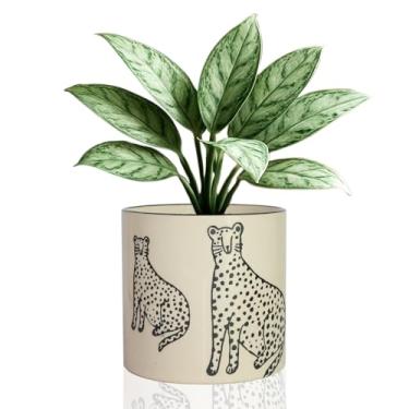 Imagem de Btrquedo Vasos de cerâmica de 12,7 cm com orifício de drenagem, vasos de flores modernos para plantas de interior, suculentas, orquídeas, cactos - casa elegante, escritório, decoração de jardim