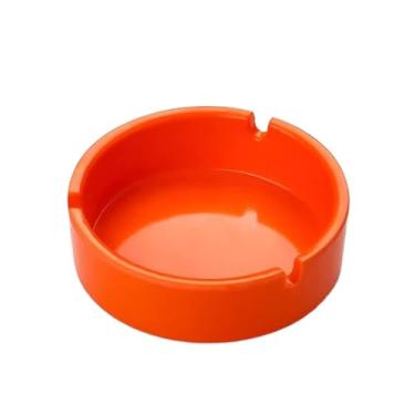 Imagem de Cinzeiro 10 pçs cinzeiro colorido cinzeiro para hotel café casa restaurante bar imitação porcelana cinzeiro de plástico Cinzeiro de Mesa(Orange (color))