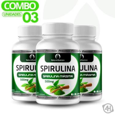 Imagem de Suplemento Vegano Spirulina 300cps de 500mg Cada - Natural Nutrien