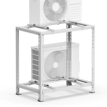 Imagem de Powrocket Mini suporte de chão dividido para mini bomba de calor de ar condicionado dividido sem dutos, suportes de solo de dois níveis para 9.000-18.000 BTU, até 217.7 kg, mini suporte condensador