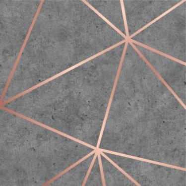 Imagem de Papel de Parede Autocolante Zara Cimento Rosê Gold - Inove Papéis de P