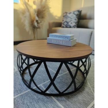 Imagem de Mesa de Centro em Ferro Preto - sala - Industrial Barril - ARTE & DECO