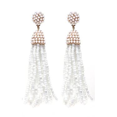 Imagem de NLCAC Brincos femininos de franja longa com franjas pendentes de 6 cores, Metal