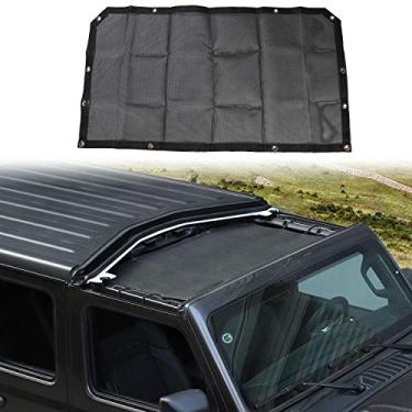Imagem de JeCar JL Sunshade Biquíni de malha para teto sol exterior acessórios para 2018 2019 2020 Jeep Wrangler JL JLU e 2020 Jeep Gladiator JT, preto