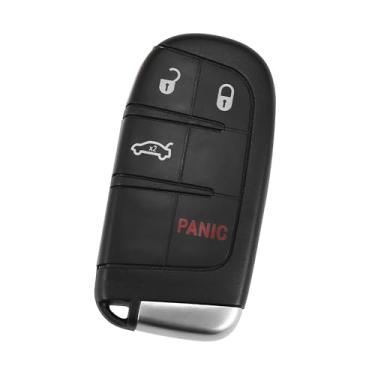 Imagem de TUCKBOLD Controle remoto de entrada sem chave para Dodge Charger 11-18 433Mhz M3N40821302 4 botões reutilizáveis | Controle de substituição para chave de carro 1 peça para Dart 14-16