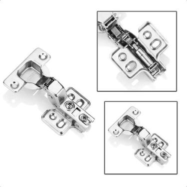 Imagem de Dobradiça Anti-Impacto Bumper Flat Super Curva 95 - Cromada - Cermag