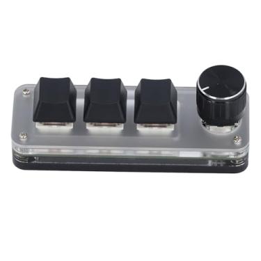 Imagem de Mini Teclado Mecânico Com RGB LED Interruptor Vermelho à Prova de Poeira Conexão USB C para Escritório de Jogos