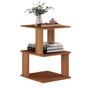 Imagem de mesa de canto Mesa lateral Estante simples para livros Estante para livros (Freijo)