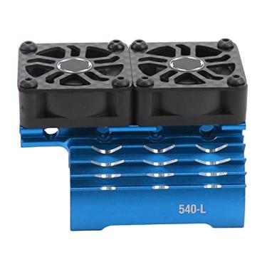 Imagem de Tampa de Dissipador de Calor do Motor RC Motor, Dissipador de Calor de Ventilador Duplo 28000rpm 8,4V para 540 550 Motor, Feito de Liga de Alumínio e Plástico, Alto Desempenho e