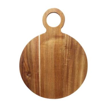 Imagem de DimyFew Tábua de corte, prato de pizza, utensílios de cozinha para assar, de açougueiro, tábua de pão de madeira, de corte para frutas, carnes e