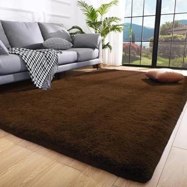 Imagem de Carpete 2,00 x 1,50 Carpete fofo Sala de estar Quarto Sala de estar (MARROM)