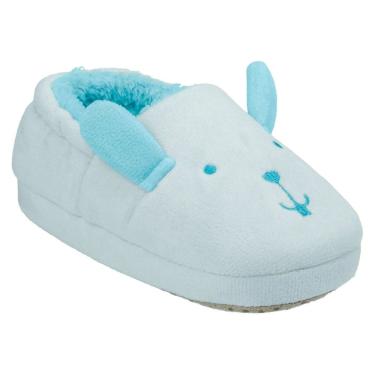 Imagem de Pantufa Infantil Bebê Menino Masculino Coelho Azul Pimpolho