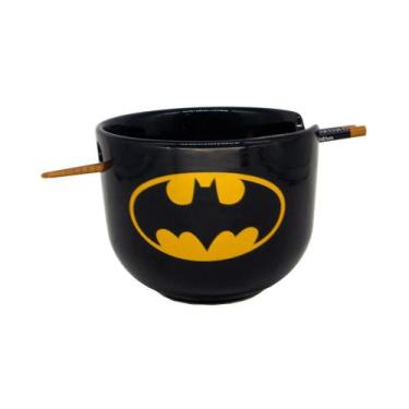 Imagem de Bowl Com Hashi 500ml Tigela Porcelana Batman Dc Presente Geek Oriental