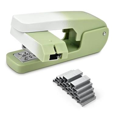 Imagem de Valtiner Grampeador giratório de braço oscilante, grampeador de mesa com rotação de 360 graus com 1000 grampeadores, capacidade para 20 folhas, sem congestionamento, grampeador de livreto para escola