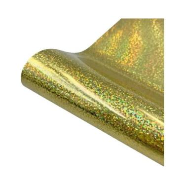 Imagem de Vinil Termotransferível Holográfico Brilhante HTV Para Passar a Ferro 