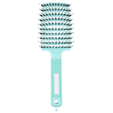 Imagem de Escova de Nylon Extra Larga para Cabelos Cacheados - Desembaraçador para Cabelos Molhados e Fofinhos | Ferramentas para Modelar Cabelos Grossos com Cerdas Massageadoras (A14)