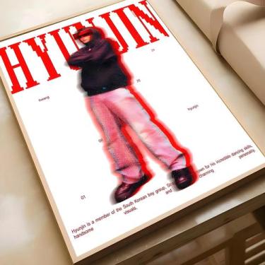 Imagem de Retro EPC Boy Band Members Skz H-Hyunjin HD Poster Home Room Bar Cafe 