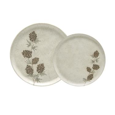 Imagem de Jogo Copa E Cia 12 Peças Aquarelle Em Cerâmica Pinhas