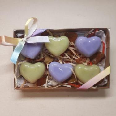 Imagem de Kit Sabonetes Lavanda e Erva Doce em Coração 6 unidades - Likare Home 
