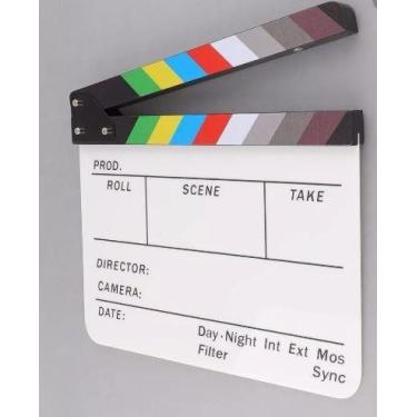 Imagem de Claquete Cinema Profissional Branca Colorida - f32