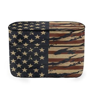 Imagem de Knextrepoy Capa Para Tanque De Propano Com Estampa Bandeira Americana Retrô Trailer, Cilindro Gás Compatível Tanques Duplos 13,6 Kg Acessórios Trailer/Trailer/Trailer