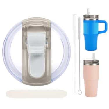 Imagem de Tampa de substituição à prova de vazamento com canudo - Apto para Stanley ProTour Quencher e Quencher H2.0 copo de 397 g (porco, 400 ml)