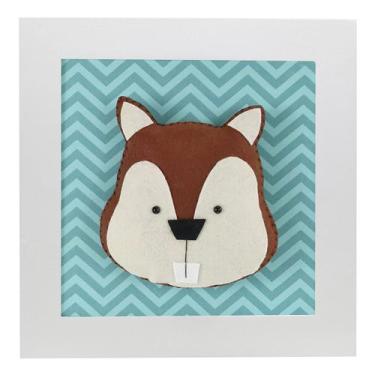 Imagem de Quadro Decorativo Castor Quarto Bebê Infantil Menino Menina - Potinho 