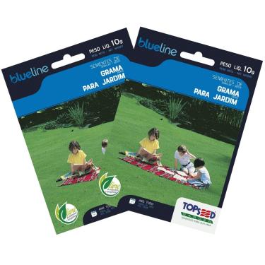 Imagem de TOPSEED, 2X Sementes de Grama p/Jardim (Folha Fina) Blueline TOPSEED