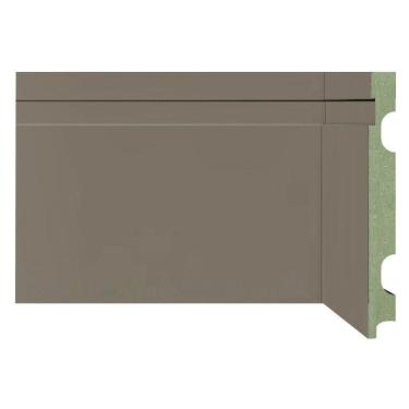 Imagem de Kit Rodapé de MDF 40 Barras Frisadas de 15cm x 2,40m Rende 96 Metros Moldufama Cinza Titanium