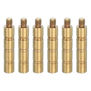 Imagem de PATIKIL Inserção de latão de flecha de tiro com arco de 100 grãos, 6 conjuntos de parafusos de inserção de seta de cobre para flechas de carbono de 0,244/6,2 mm
