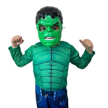 Imagem de Fantasia Infantil Longa Hulk Com Enchimento Com Máscara - Alicia Fanta