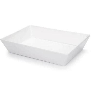Imagem de Travessa Melamina Branca 4L Profissional Servir Buffet Haus Concept Sa